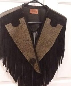 Vintage western leather overlay